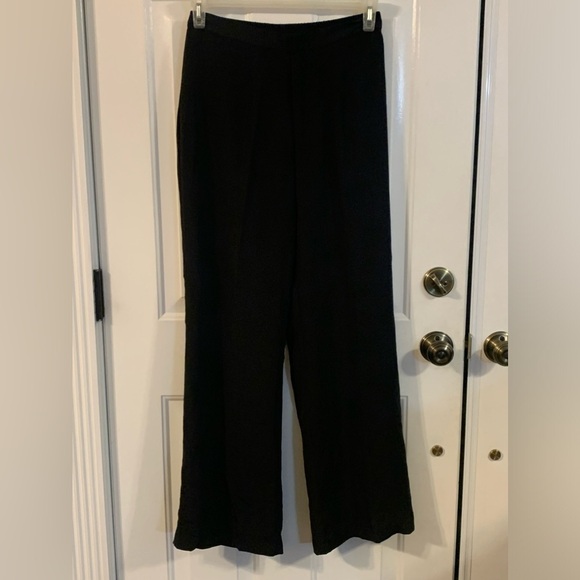 Diane Gilman Pants - Diane Gilman 100% silk  black pants lined size small EUC